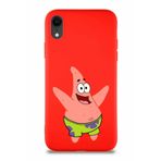 Printify Apple Iphone Xr Soft Premier Kapak Patrick Yıldız Tasarımlı Silikon Kılıf - Kırmızı