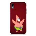 Printify Apple Iphone Xr Soft Premier Kapak Patrick Yıldız Tasarımlı Silikon Kılıf - Mürdüm