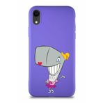 Printify Apple Iphone Xr Soft Premier Kapak Pearl Yengeç Tasarımlı Silikon Kılıf - Mor