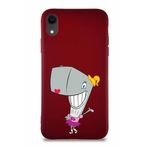 Printify Apple Iphone Xr Soft Premier Kapak Pearl Yengeç Tasarımlı Silikon Kılıf - Mürdüm