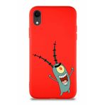 Printify Apple Iphone Xr Soft Premier Kapak Plankton Tasarımlı Silikon Kılıf - Kırmızı