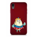 Printify Apple Iphone Xr Soft Premier Kapak Puff Tasarımlı Silikon Kılıf - Mürdüm