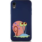 Printify Apple Iphone Xr Soft Premier Kapak Salyangoz Gary Tasarımlı Silikon Kılıf - Lacivert