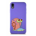 Printify Apple Iphone Xr Soft Premier Kapak Salyangoz Gary Tasarımlı Silikon Kılıf - Mor