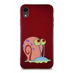 Printify Apple Iphone Xr Soft Premier Kapak Salyangoz Gary Tasarımlı Silikon Kılıf - Mürdüm