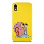 Printify Apple Iphone Xr Soft Premier Kapak Salyangoz Gary Tasarımlı Silikon Kılıf - Sarı