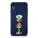 Printify Apple Iphone Xr Soft Premier Kapak Squidward Dokunaç Tasarımlı Silikon Kılıf - Lacivert