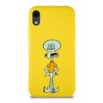 Printify Apple Iphone Xr Soft Premier Kapak Squidward Dokunaç Tasarımlı Silikon Kılıf - Sarı
