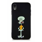 Printify Apple Iphone Xr Soft Premier Kapak Squidward Dokunaç Tasarımlı Silikon Kılıf - Siyah