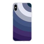 PrintiFy Apple iPhone XS ile Uyumlu Kapak Renk Cümbüşü E Tasarımlı 1mm Fit Şeffaf Silikon Kılıf Mavi