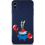 Printify Apple Iphone Xs Max Soft Premier Kapak Bay Yengeç Tasarımlı Silikon Kılıf - Lacivert