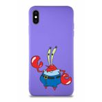 Printify Apple Iphone Xs Max Soft Premier Kapak Bay Yengeç Tasarımlı Silikon Kılıf - Mor