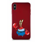 Printify Apple Iphone Xs Max Soft Premier Kapak Bay Yengeç Tasarımlı Silikon Kılıf - Mürdüm