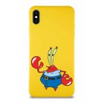 Printify Apple Iphone Xs Max Soft Premier Kapak Bay Yengeç Tasarımlı Silikon Kılıf - Sarı