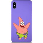 Printify Apple Iphone Xs Max Soft Premier Kapak Patrick Yıldız Tasarımlı Silikon Kılıf - Mor