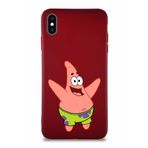 Printify Apple Iphone Xs Max Soft Premier Kapak Patrick Yıldız Tasarımlı Silikon Kılıf - Mürdüm