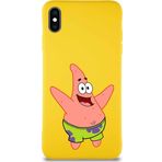 Printify Apple Iphone Xs Max Soft Premier Kapak Patrick Yıldız Tasarımlı Silikon Kılıf - Sarı