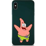 Printify Apple Iphone Xs Max Soft Premier Kapak Patrick Yıldız Tasarımlı Silikon Kılıf - Yeşil