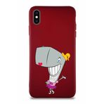 Printify Apple Iphone Xs Max Soft Premier Kapak Pearl Yengeç Tasarımlı Silikon Kılıf - Mürdüm