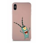 Printify Apple Iphone Xs Max Soft Premier Kapak Plankton Tasarımlı Silikon Kılıf - Pudra