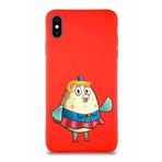 Printify Apple Iphone Xs Max Soft Premier Kapak Puff Tasarımlı Silikon Kılıf - Kırmızı