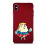 Printify Apple Iphone Xs Max Soft Premier Kapak Puff Tasarımlı Silikon Kılıf - Mürdüm