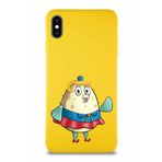 Printify Apple Iphone Xs Max Soft Premier Kapak Puff Tasarımlı Silikon Kılıf - Sarı