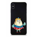 Printify Apple Iphone Xs Max Soft Premier Kapak Puff Tasarımlı Silikon Kılıf - Siyah