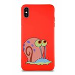 Printify Apple Iphone Xs Max Soft Premier Kapak Salyangoz Gary Tasarımlı Silikon Kılıf - Kırmızı