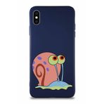 Printify Apple Iphone Xs Max Soft Premier Kapak Salyangoz Gary Tasarımlı Silikon Kılıf - Lacivert