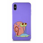 Printify Apple Iphone Xs Max Soft Premier Kapak Salyangoz Gary Tasarımlı Silikon Kılıf - Mor