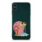 Printify Apple Iphone Xs Max Soft Premier Kapak Salyangoz Gary Tasarımlı Silikon Kılıf - Yeşil