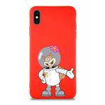Printify Apple Iphone Xs Max Soft Premier Kapak Sandy Tasarımlı Silikon Kılıf - Kırmızı