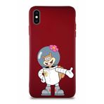 Printify Apple Iphone Xs Max Soft Premier Kapak Sandy Tasarımlı Silikon Kılıf - Mürdüm