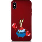 Printify Apple Iphone Xs Soft Premier Kapak Bay Yengeç Tasarımlı Silikon Kılıf - Mürdüm