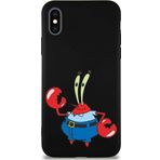 Printify Apple Iphone Xs Soft Premier Kapak Bay Yengeç Tasarımlı Silikon Kılıf - Siyah