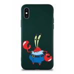 Printify Apple Iphone Xs Soft Premier Kapak Bay Yengeç Tasarımlı Silikon Kılıf - Yeşil