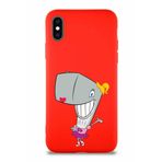 Printify Apple Iphone Xs Soft Premier Kapak Pearl Yengeç Tasarımlı Silikon Kılıf - Kırmızı