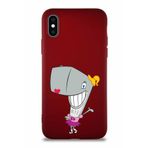 Printify Apple Iphone Xs Soft Premier Kapak Pearl Yengeç Tasarımlı Silikon Kılıf - Mürdüm