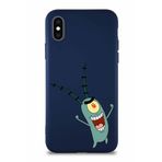 Printify Apple Iphone Xs Soft Premier Kapak Plankton Tasarımlı Silikon Kılıf - Lacivert