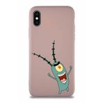 Printify Apple Iphone Xs Soft Premier Kapak Plankton Tasarımlı Silikon Kılıf - Pudra