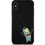 Printify Apple Iphone Xs Soft Premier Kapak Plankton Tasarımlı Silikon Kılıf - Siyah
