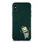 Printify Apple Iphone Xs Soft Premier Kapak Plankton Tasarımlı Silikon Kılıf - Yeşil