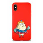 Printify Apple Iphone Xs Soft Premier Kapak Puff Tasarımlı Silikon Kılıf - Kırmızı