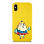 Printify Apple Iphone Xs Soft Premier Kapak Puff Tasarımlı Silikon Kılıf - Sarı