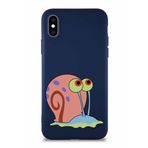 Printify Apple Iphone Xs Soft Premier Kapak Salyangoz Gary Tasarımlı Silikon Kılıf - Lacivert