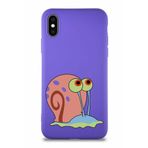 Printify Apple Iphone Xs Soft Premier Kapak Salyangoz Gary Tasarımlı Silikon Kılıf - Mor