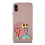 Printify Apple Iphone Xs Soft Premier Kapak Salyangoz Gary Tasarımlı Silikon Kılıf - Pudra