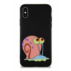 Printify Apple Iphone Xs Soft Premier Kapak Salyangoz Gary Tasarımlı Silikon Kılıf - Siyah