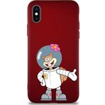 Printify Apple Iphone Xs Soft Premier Kapak Sandy Tasarımlı Silikon Kılıf - Mürdüm